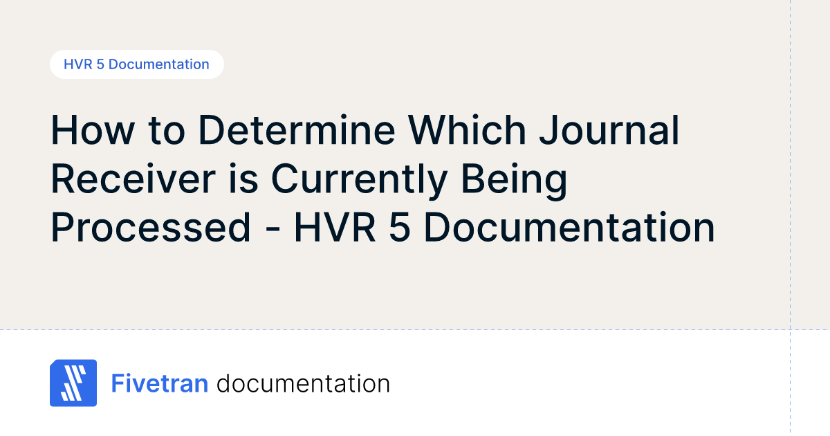 How to Determine Which Journal Receiver is Currently Being 