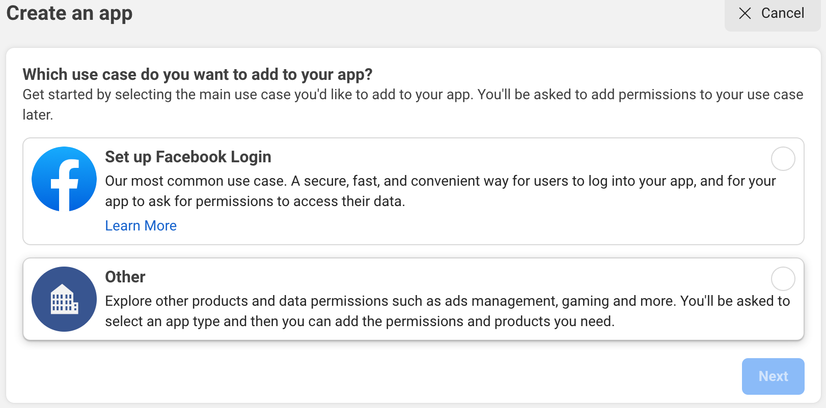 Facebook App UseCase Screen