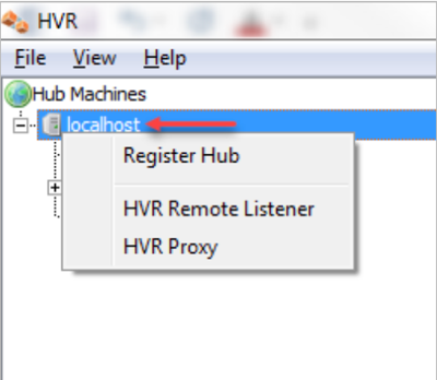Create HVR remote listener