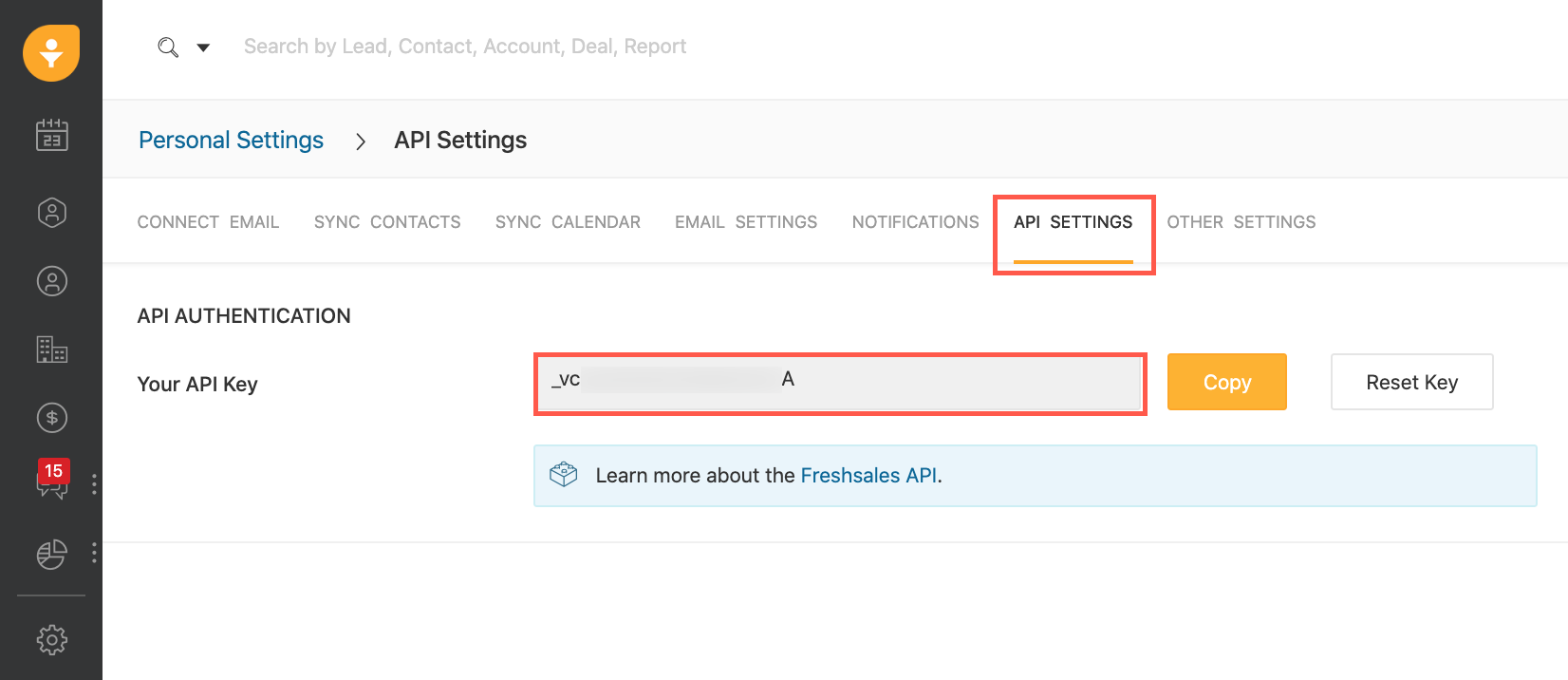 API SETTINGS