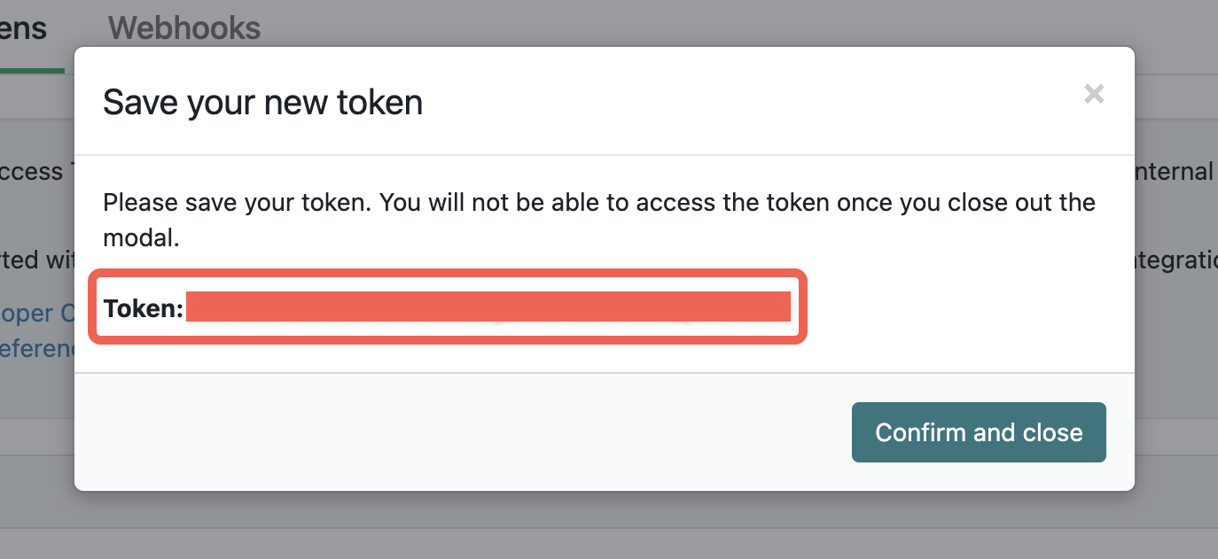 view and copy access token