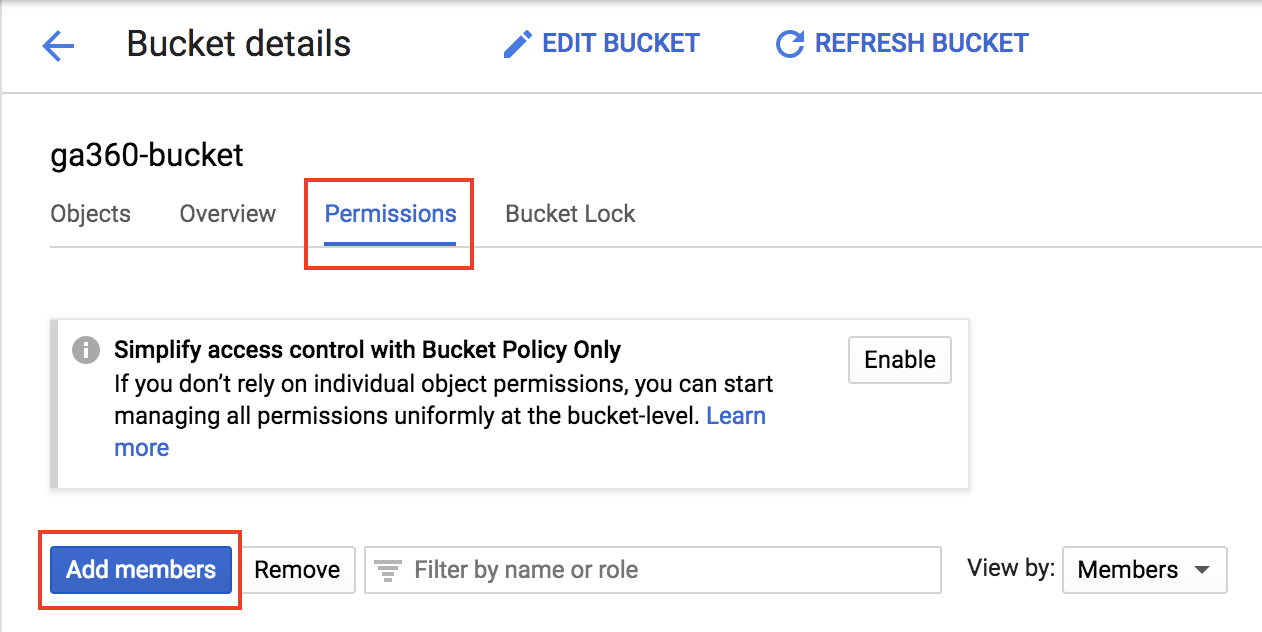Google Cloud Bucket Permissions