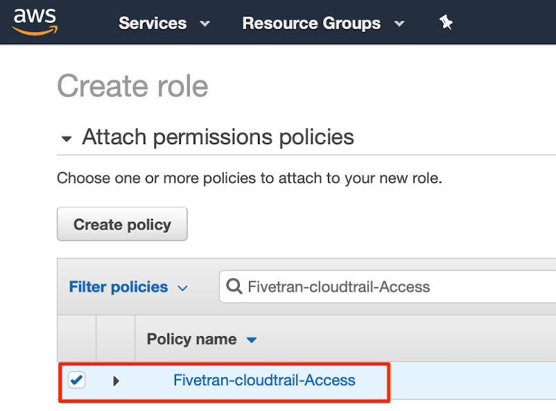 aws-cloudtrail-select-fivetran-policy