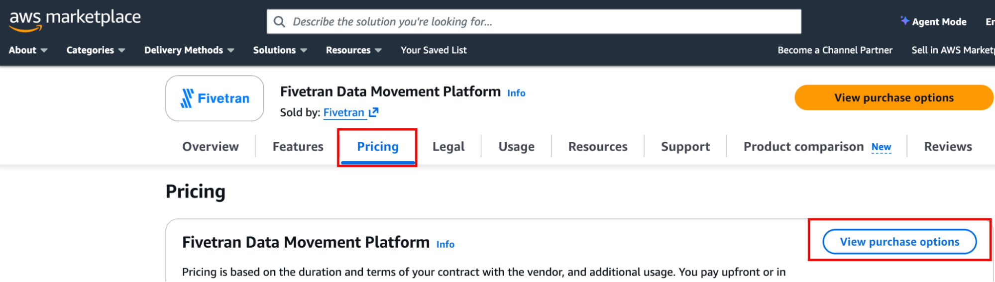 AWS purchase options