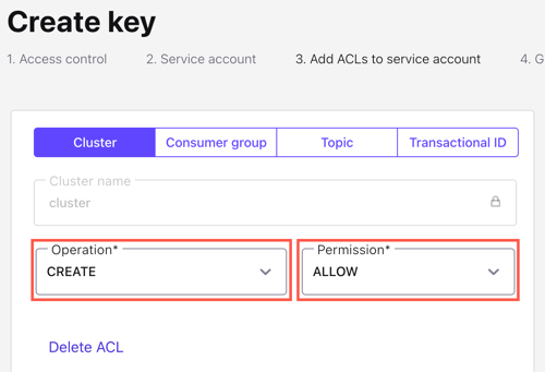 Configure Cluster Create Permissions