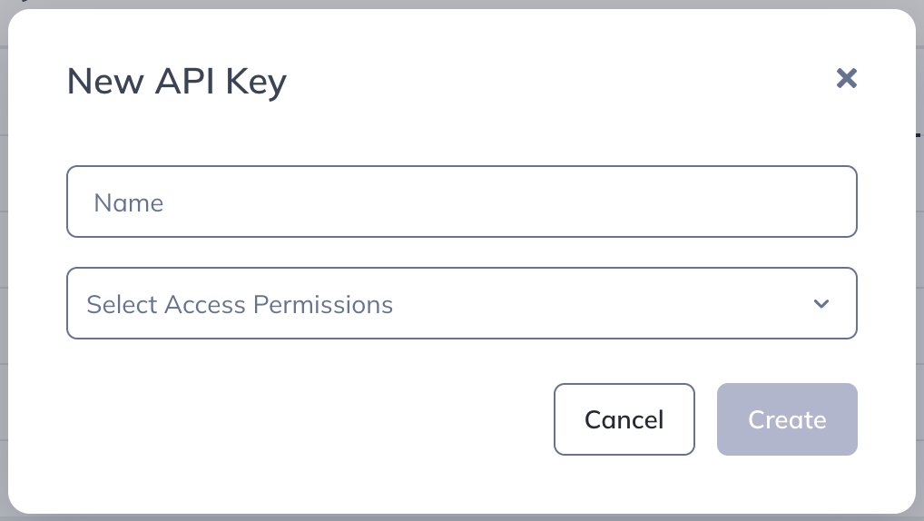 Create new API key