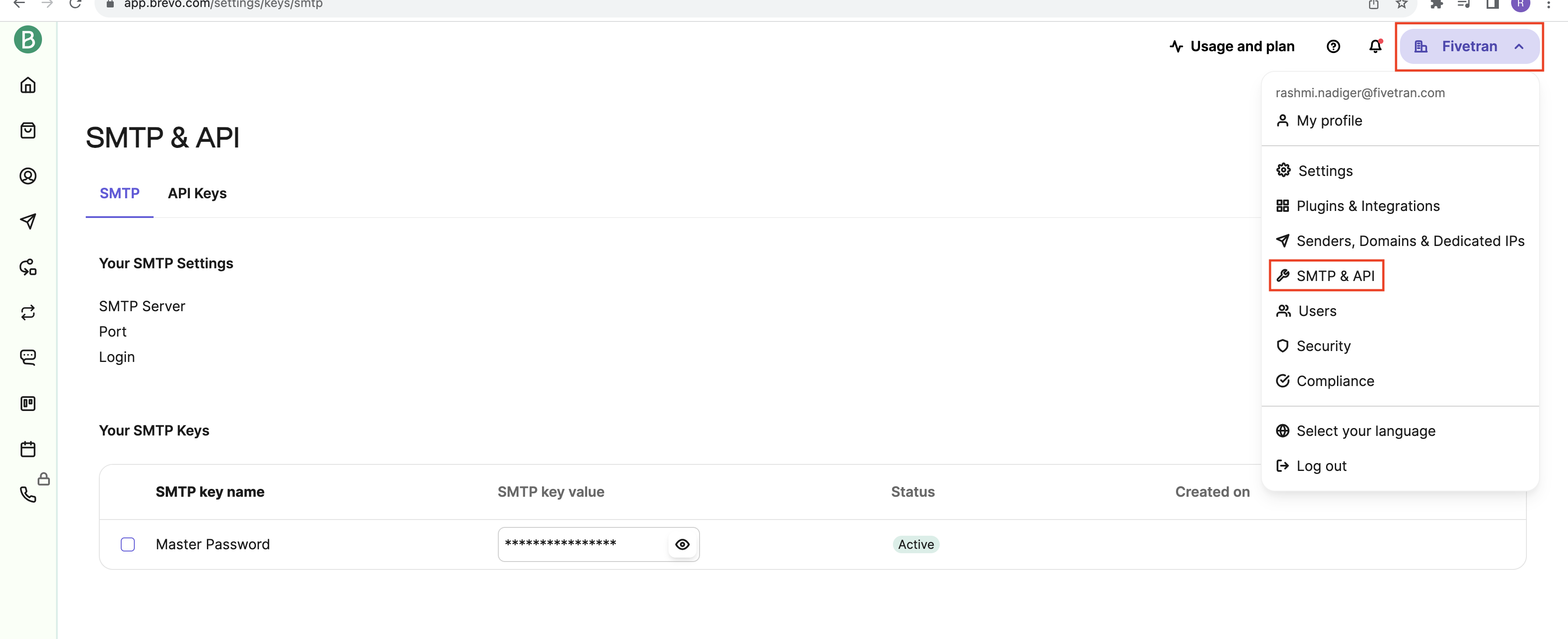 SMTP & API